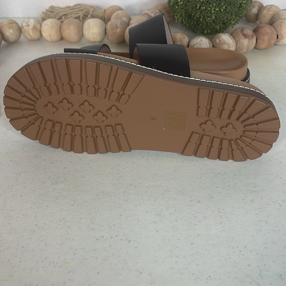 Madewell  The Charley Double-Strap Slide Sandal Sz 8/Black - Picture 5 of 8